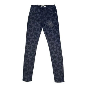 NEW Scotch & Soda 26/32 Black Patterned La Bohemienne Mid-Rise‎ Skinny Jeans NWT